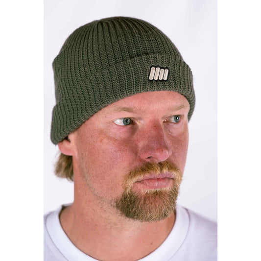 Fisherman's Cable Beanie - Essentials Range - Olive