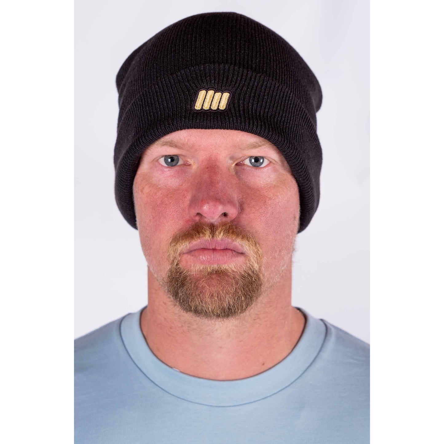 Classic Beanie - essentials range - Black w/ Gold Emb