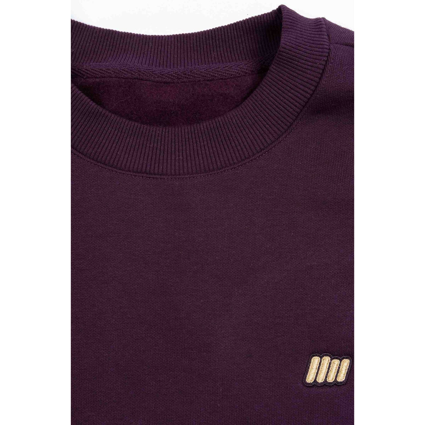 Drop-Shoulder Heavy Crew - Essentials Range - Plum - Relaxed Fit