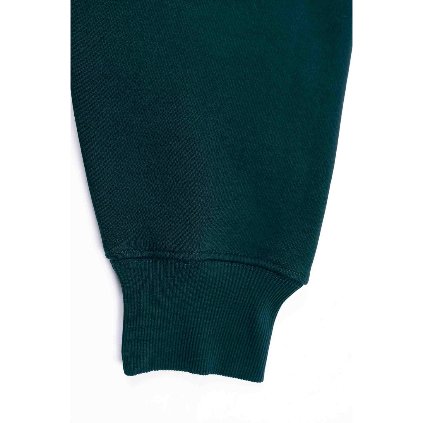 Drop-Shoulder Heavy Crew - Essentials Range - Forest Green - Relaxed Fit