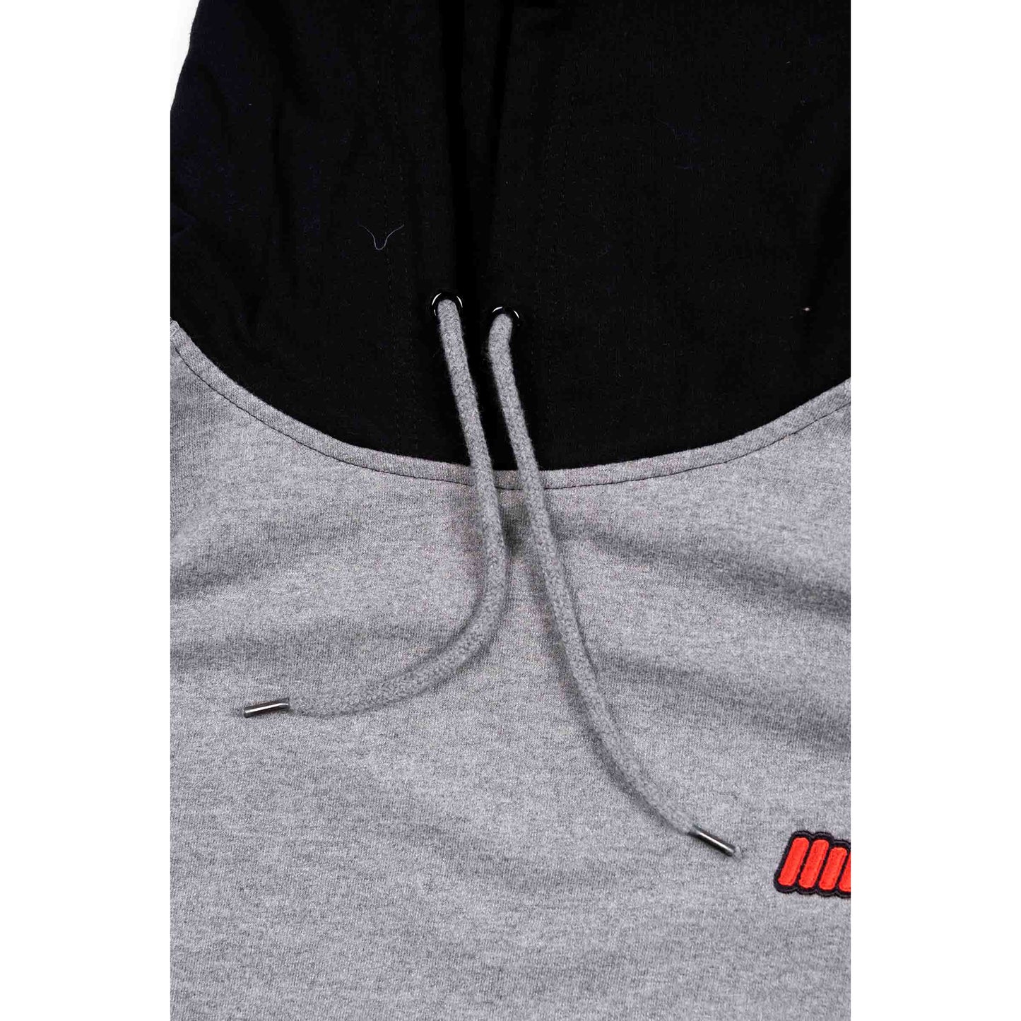 Hoodie - Essential Range - Grey Black Raglan Sleeve- Smaller Fit