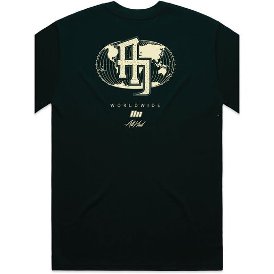 Oversized-Mens-Tshirt-All-Hail-Clothing-NZ-Monogram-Forest-Green-Front-Main