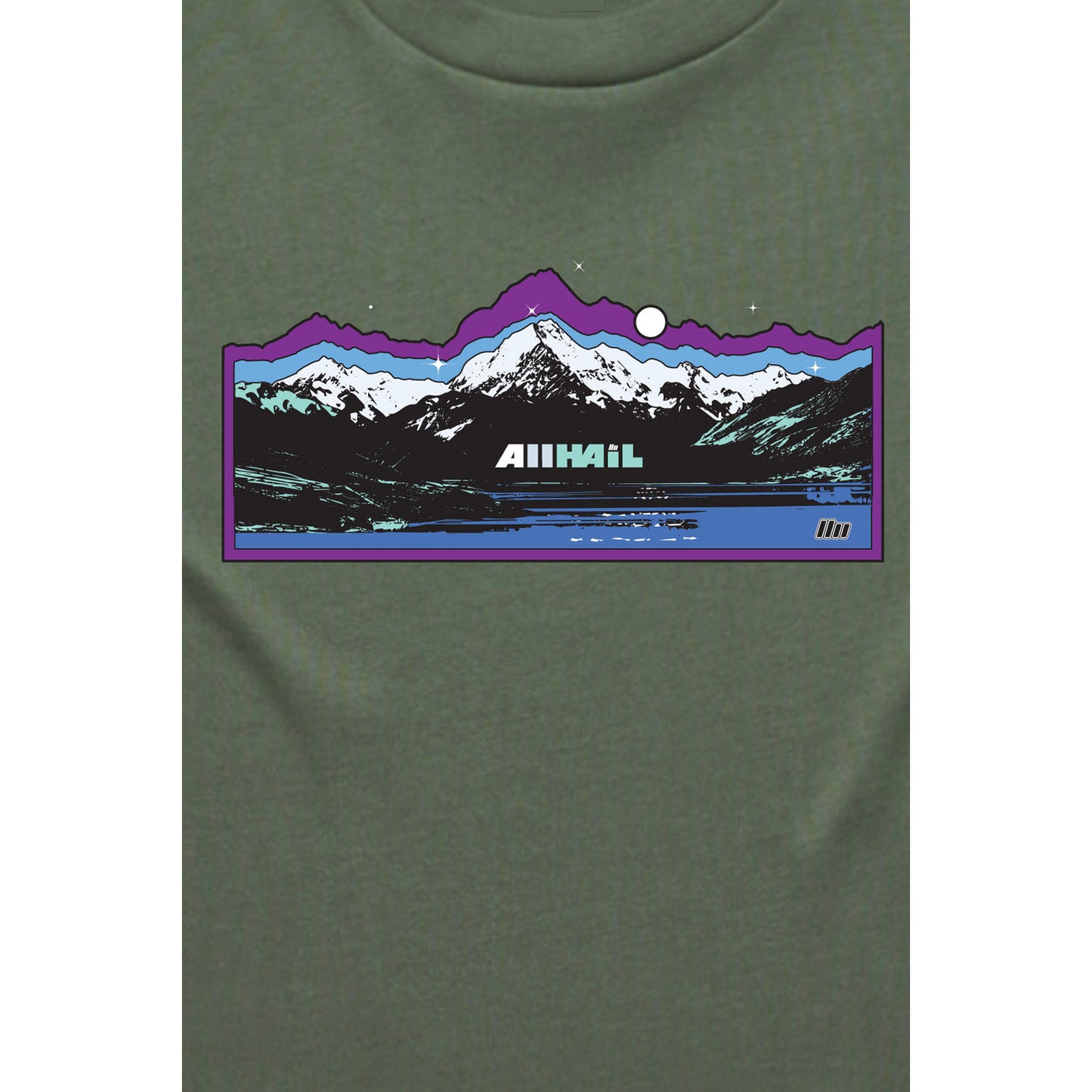 Men's Regular Tee Aoraki Tee -Olive
