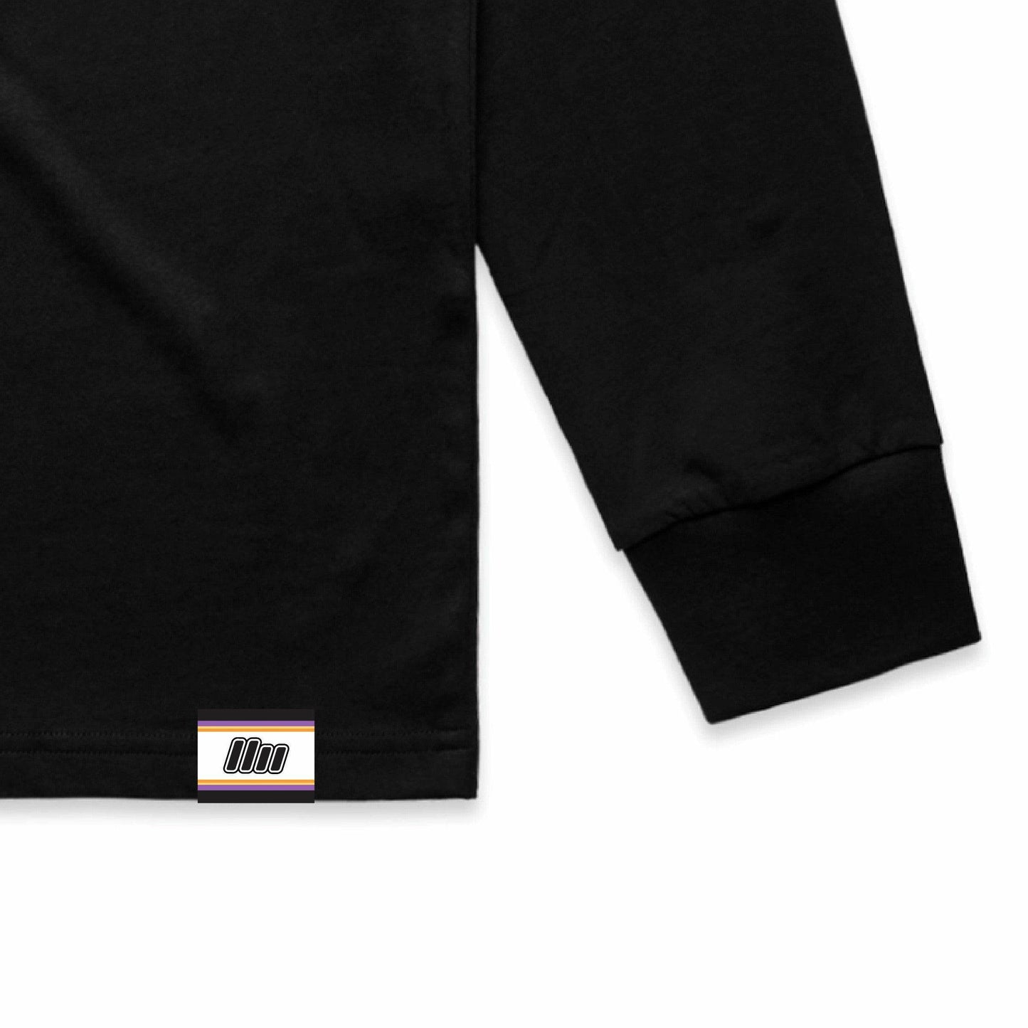Long Sleeve Tee - Red Logo - Black