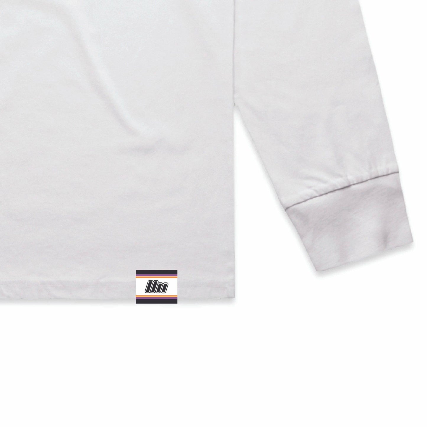 Long Sleeve Tee - Red Logo - White