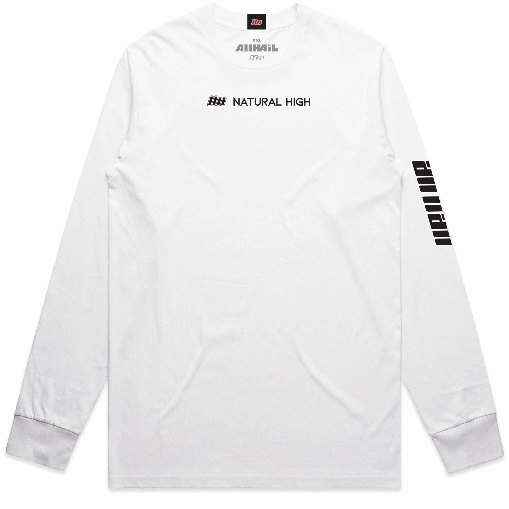 Long Sleeve Tee - Natural High - White