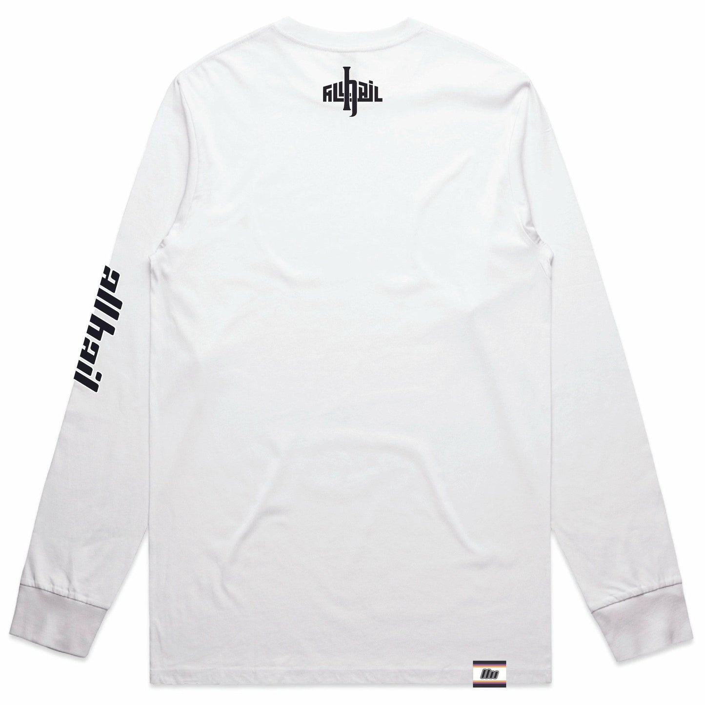 Long Sleeve Tee - Red Logo - White